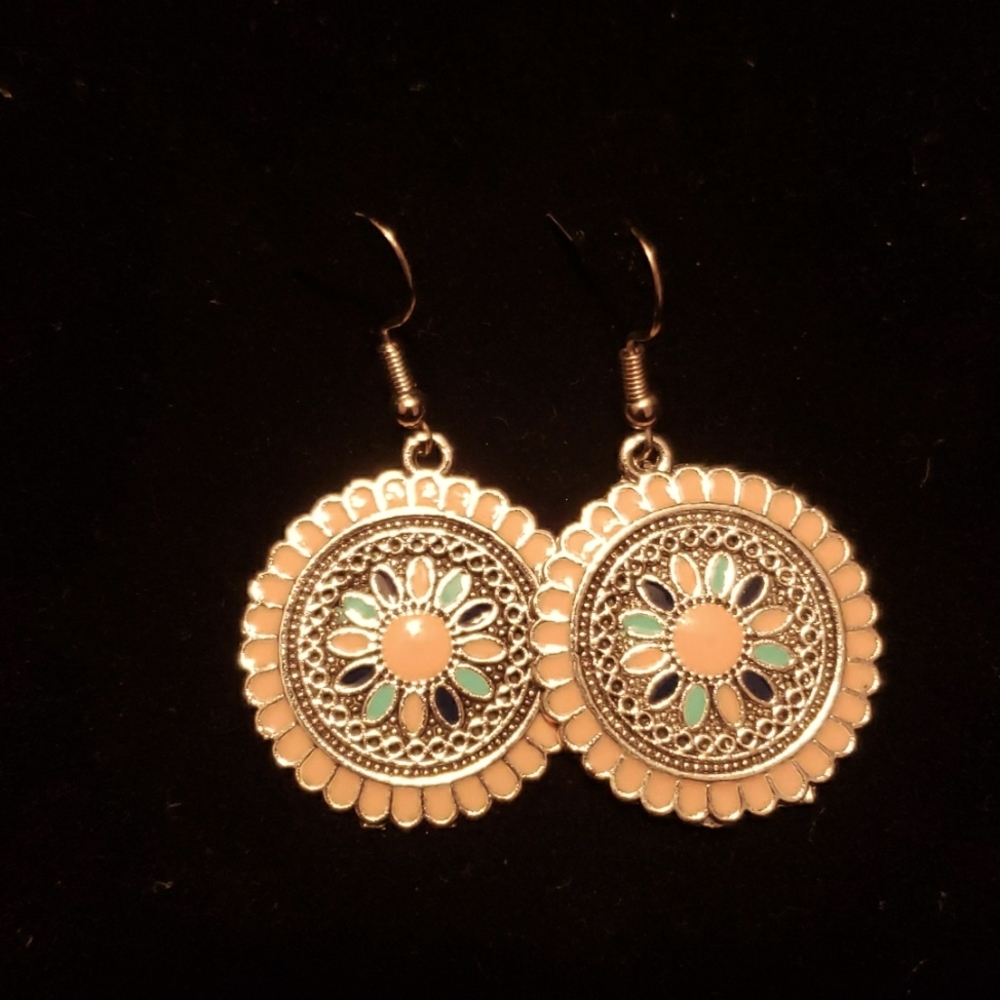 Warm colorful earrings